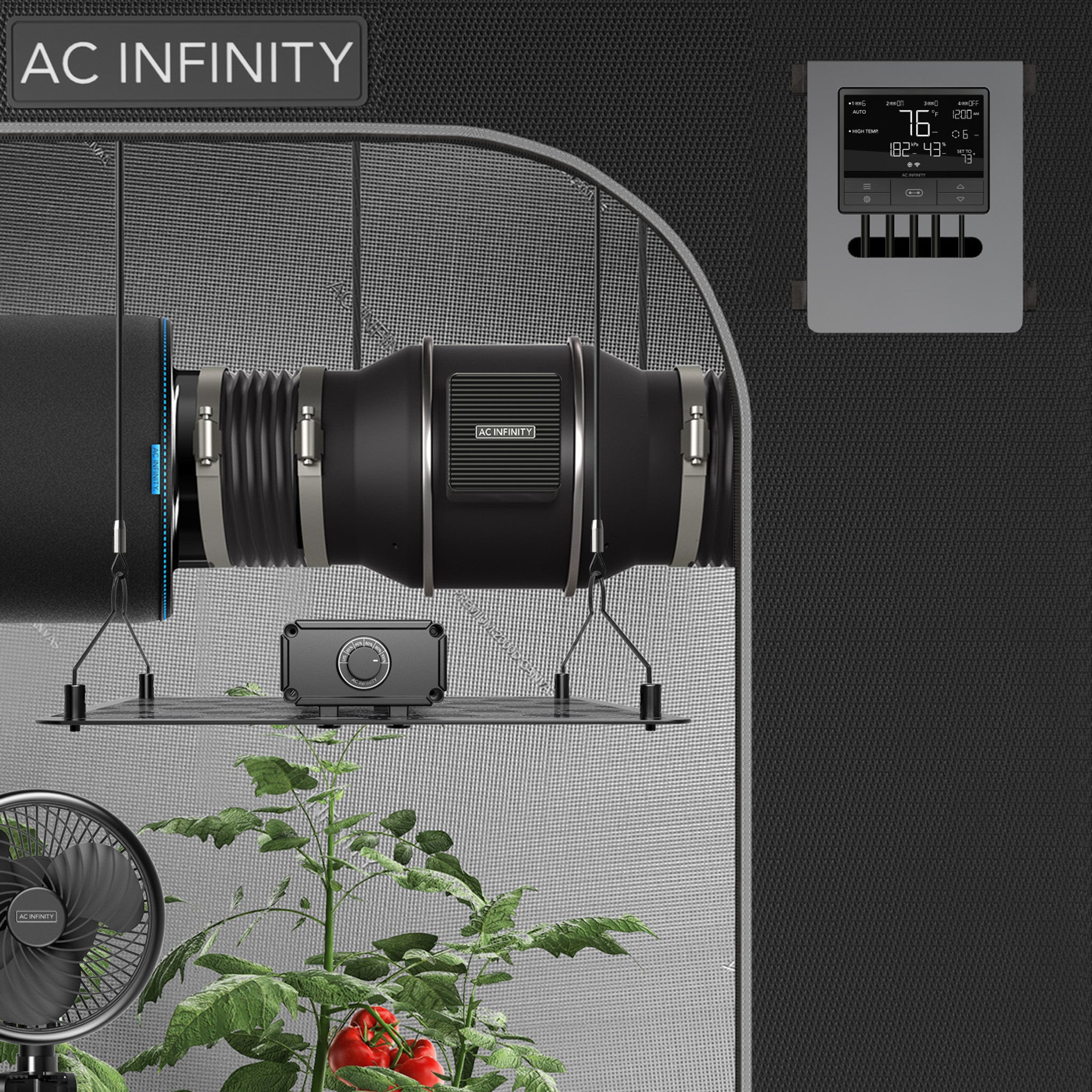 AC Infinity Cloudline Pro T4, Ø100 mm, 350 m³/h