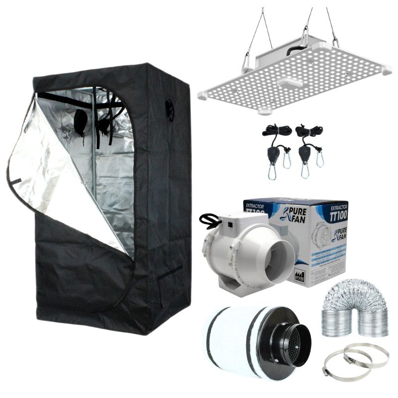 Anzucht Komplettset 80x80x160 cm, LUMii Black Blade 100W