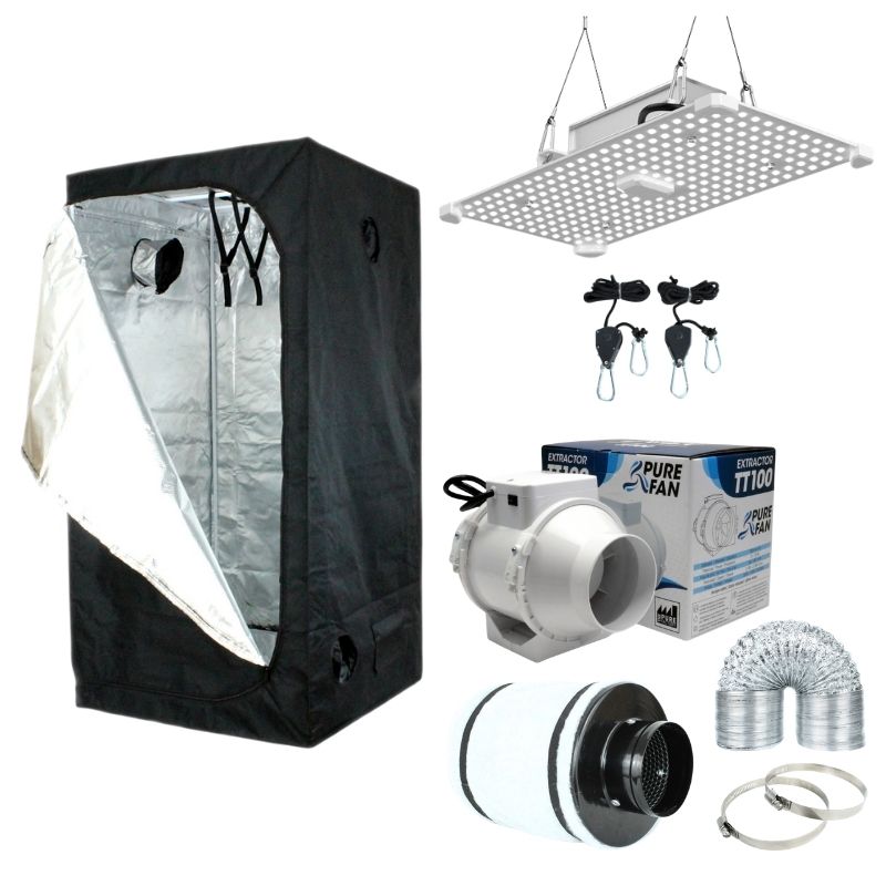 Anzucht Komplettset 90x90x180 cm, LUMii Black Blade 100W