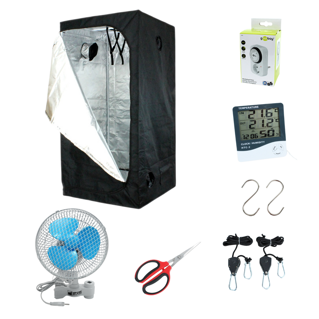 Growbox Komplettset 90x90x180 cm