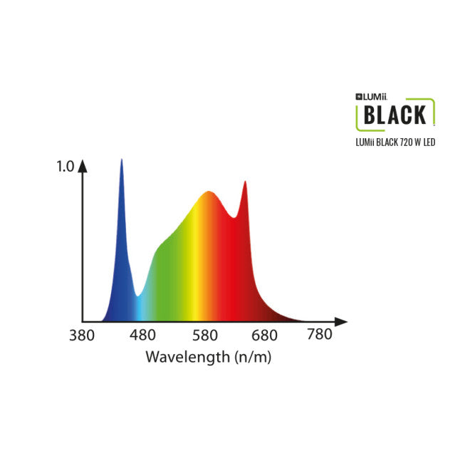 LUMii Black LED 720 W mit LUMii Black Vorschaltgerät